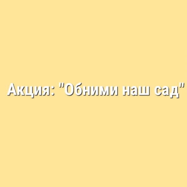 Акция: "Обними наш сад"