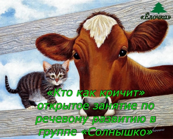 «Кто как кричит» открытое занятие по развитию речи в группе «Солнышко»